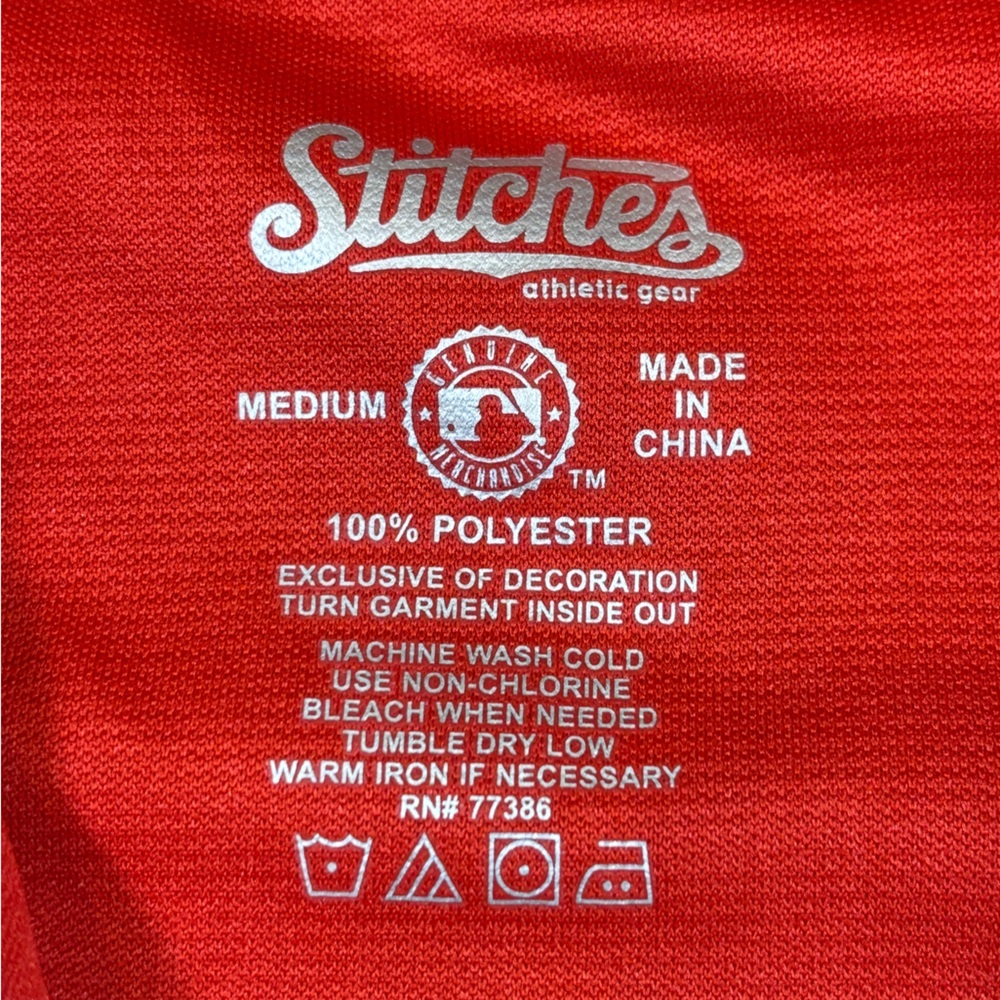Cincinnati Reds Baseball Full Zip Jacket‎ by Stitches Men’s Size Medium - Picture 6 of 6